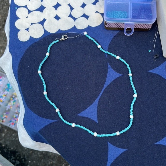 Beaded homemade neckless great for summer, very stackable. - Picture 3 of 4